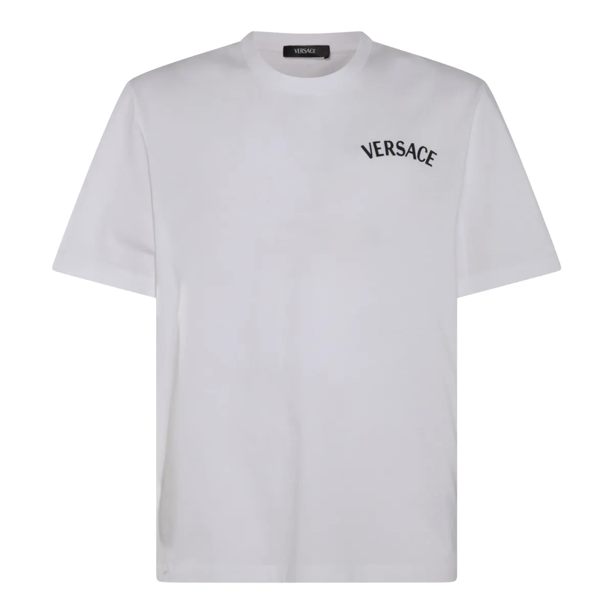 VERSACE  |Crew Neck Cotton Short Sleeves Logo Luxury