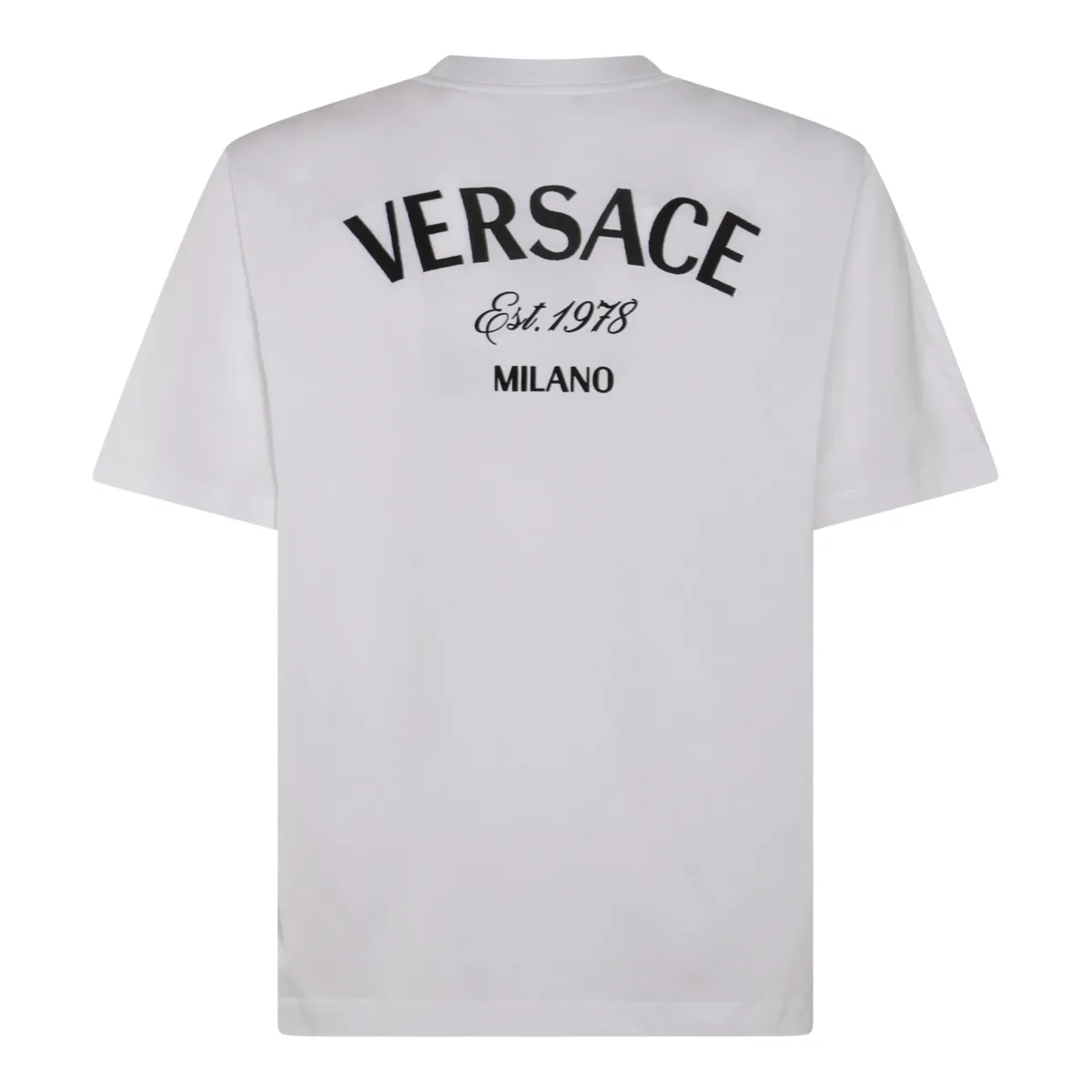 VERSACE  |Crew Neck Cotton Short Sleeves Logo Luxury