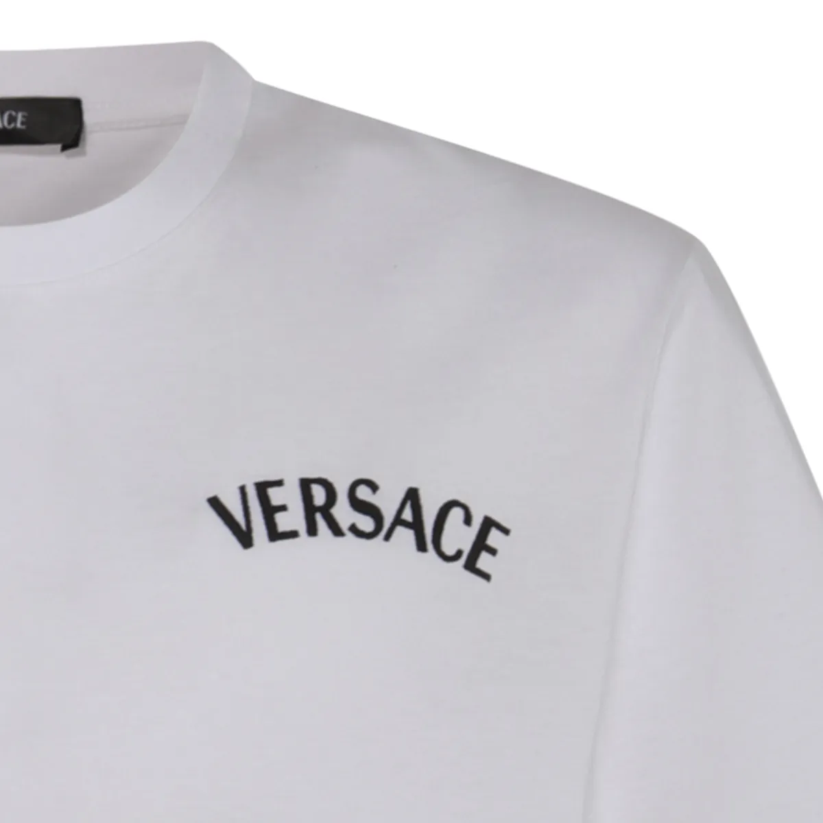 VERSACE  |Crew Neck Cotton Short Sleeves Logo Luxury