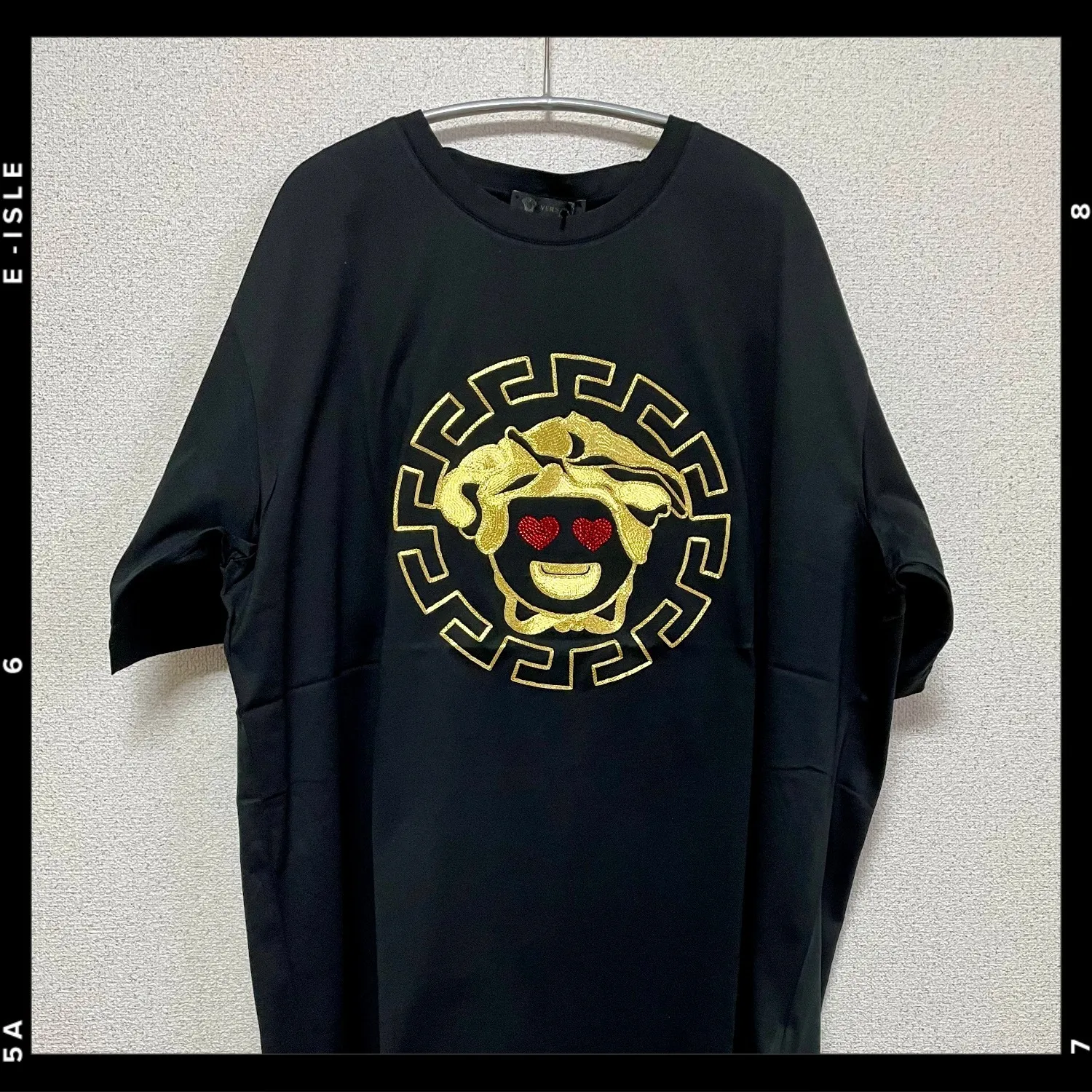 VERSACE  |Crew Neck Heart Street Style Cotton Short Sleeves Luxury