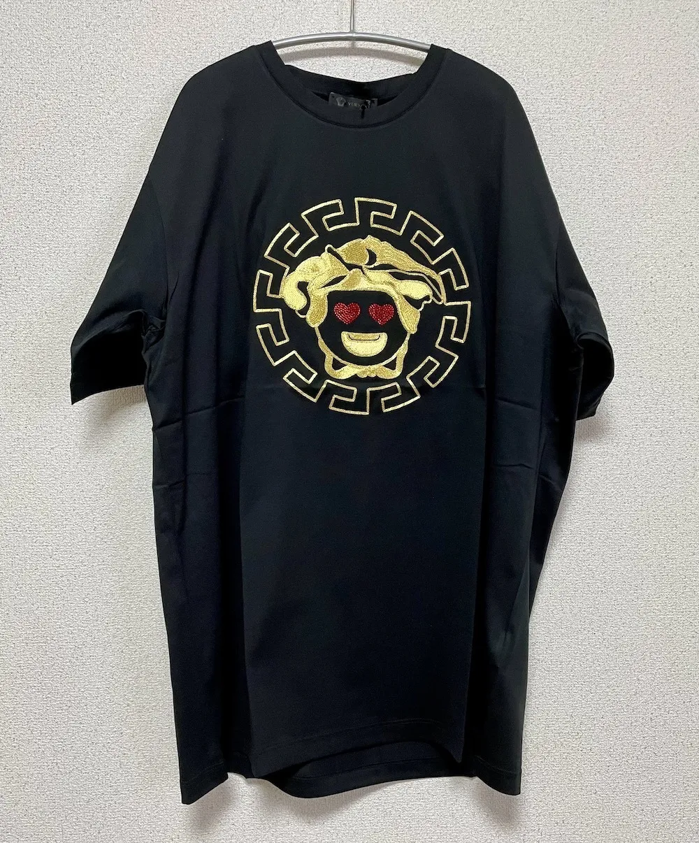 VERSACE  |Crew Neck Heart Street Style Cotton Short Sleeves Luxury