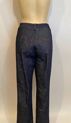 Vintage Chanel 99P, 1999 Spring denim blue jeans pants trousers FR 38