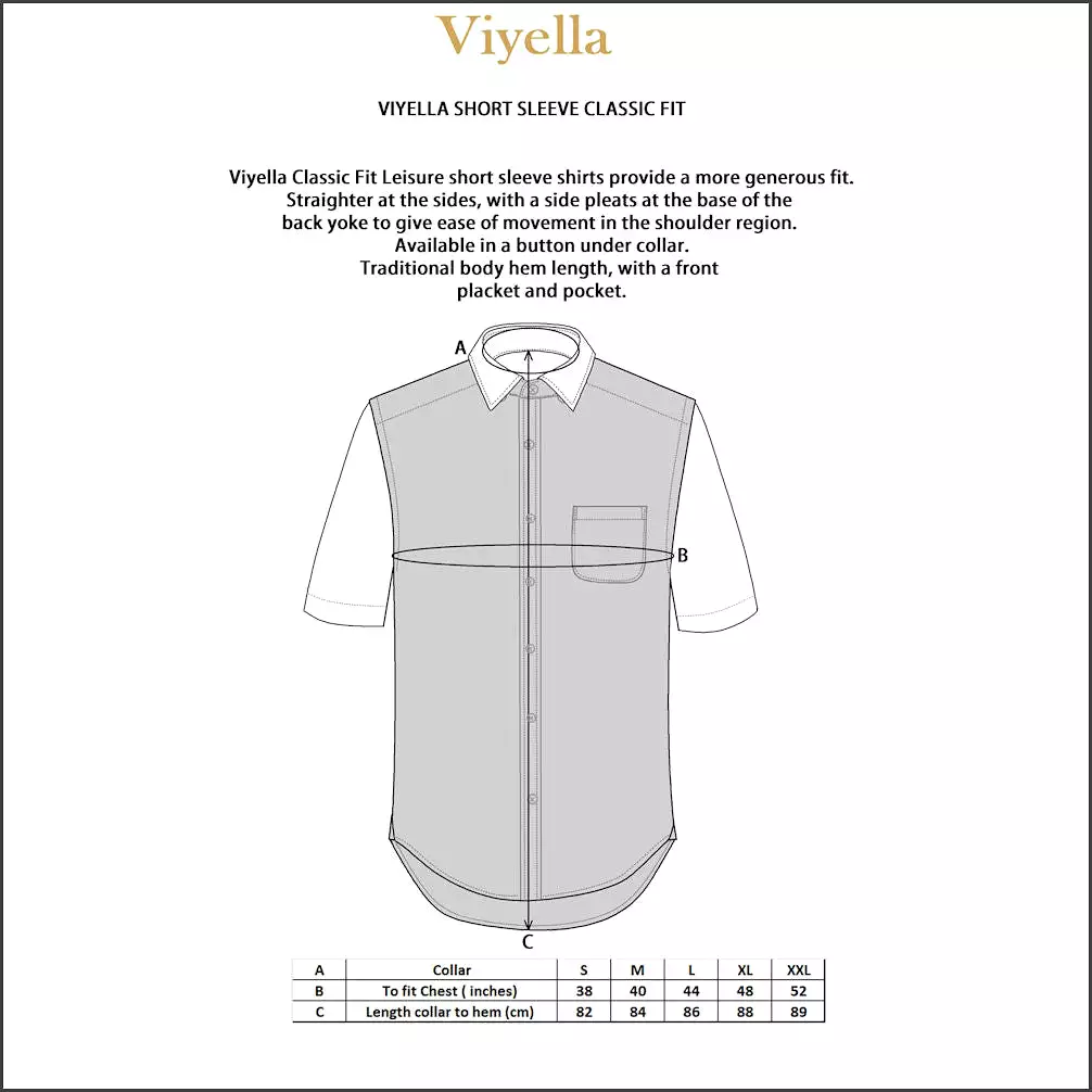 Viyella Blue Stripe Cotton Short Sleeve shirt.