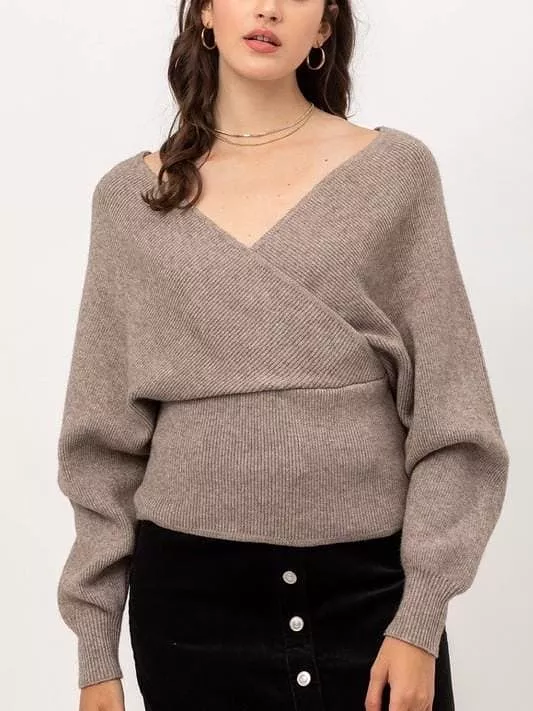 Wendy wrap sweater top