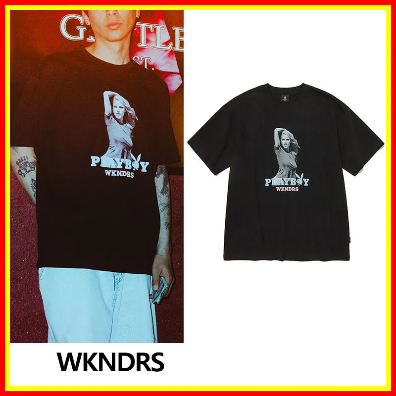 WKNDRS  |Unisex Street Style U-Neck Plain Cotton Short Sleeves