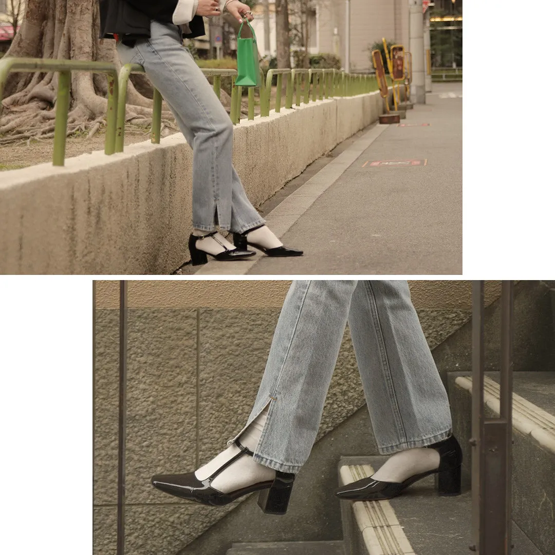 WOADBLUE（ウォードブルー） 157 スリットストレートパンツ / レディース ボトムス ジーンズ デニム 綿 コットン 157 Slit Straight pants