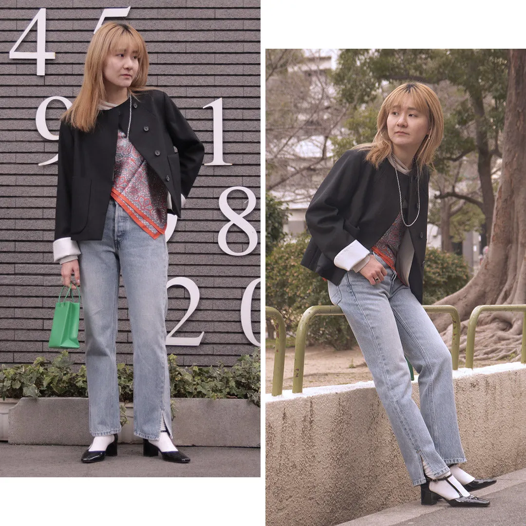 WOADBLUE（ウォードブルー） 157 スリットストレートパンツ / レディース ボトムス ジーンズ デニム 綿 コットン 157 Slit Straight pants