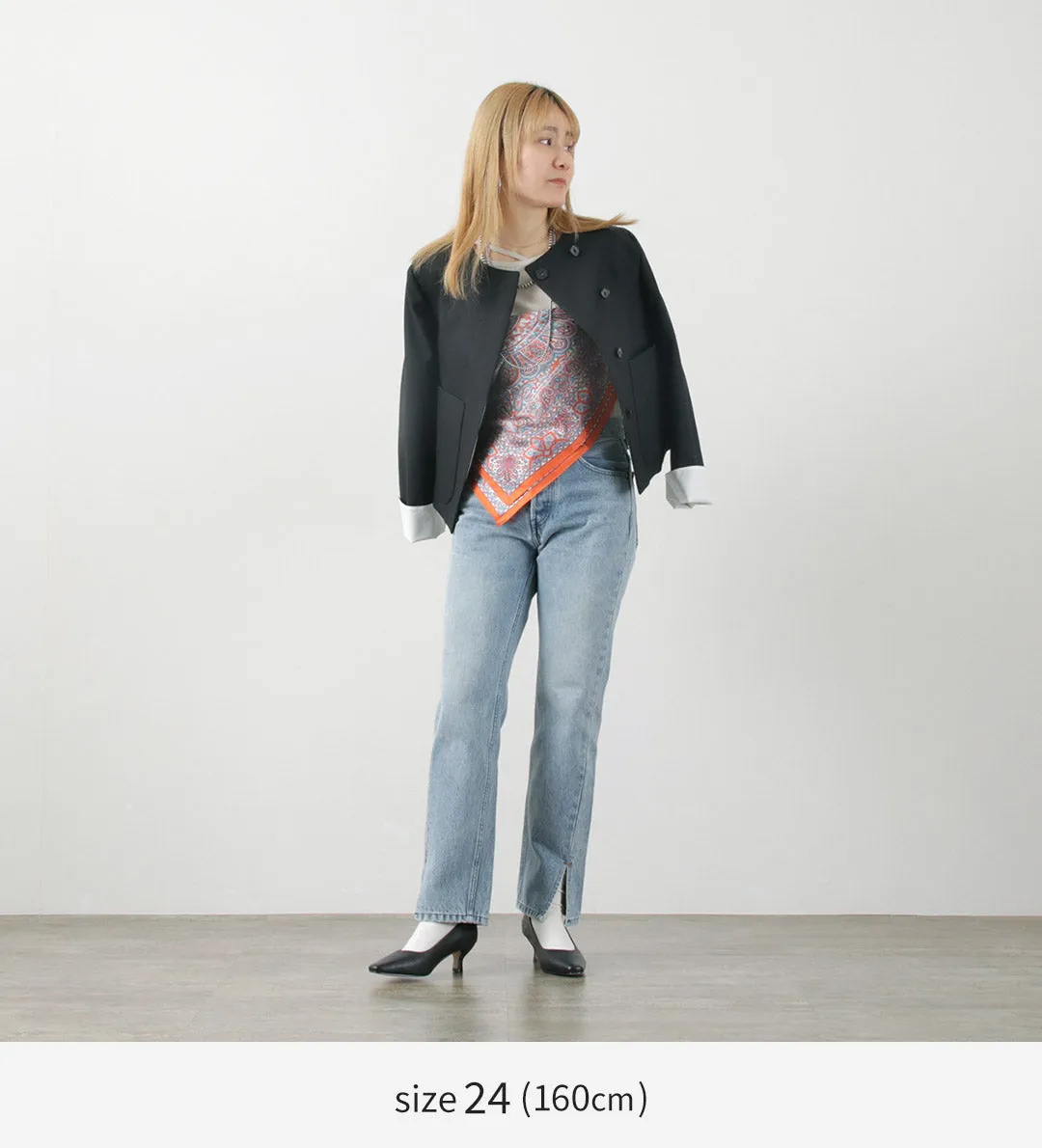 WOADBLUE（ウォードブルー） 157 スリットストレートパンツ / レディース ボトムス ジーンズ デニム 綿 コットン 157 Slit Straight pants