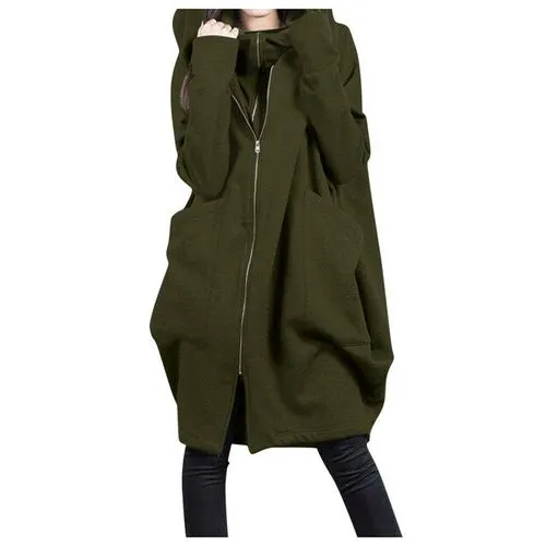 Women's Simple Style Solid Color 2 In 1 Patchwork Zipper Coat