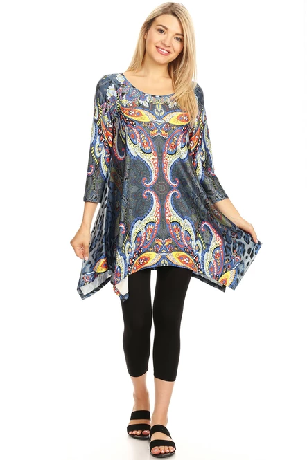 Women's Animal Print Tunic Tops