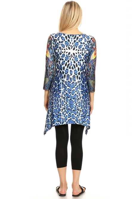 Women's Animal Print Tunic Tops