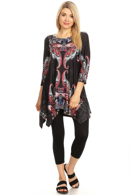 Women's Animal Print Tunic Tops