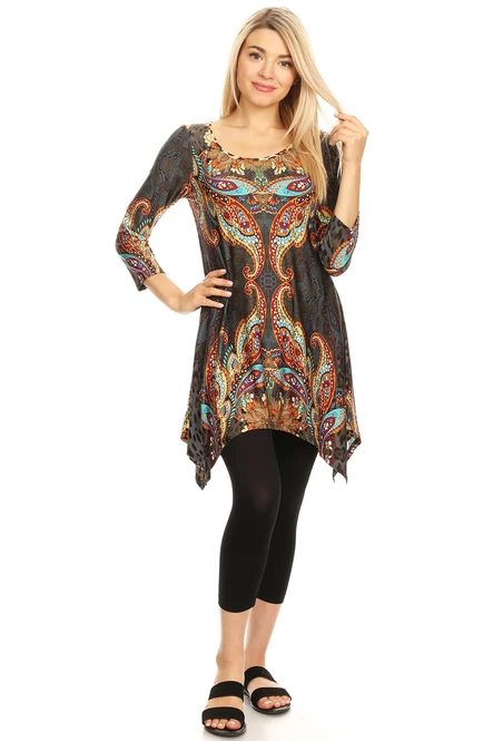 Women's Animal Print Tunic Tops