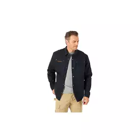 Wrangler Twill Shirt Work Jacket Tough Layers Dark Navy