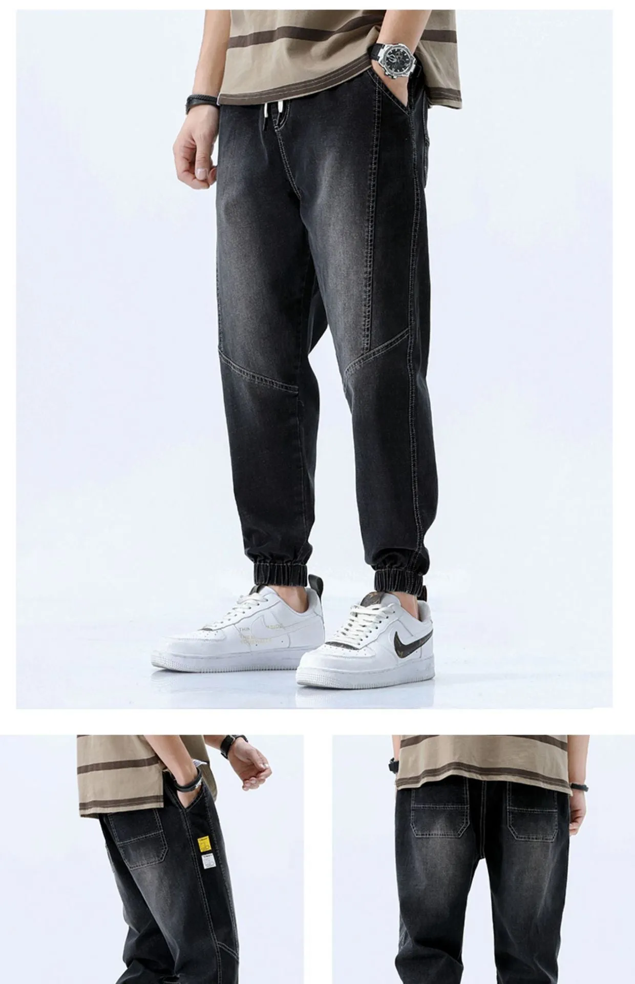 Xituodai New Loose Men Jeans Male Trousers Simple Design High Quality Cozy All-match Students Daily Casual Straight Denim Pants 