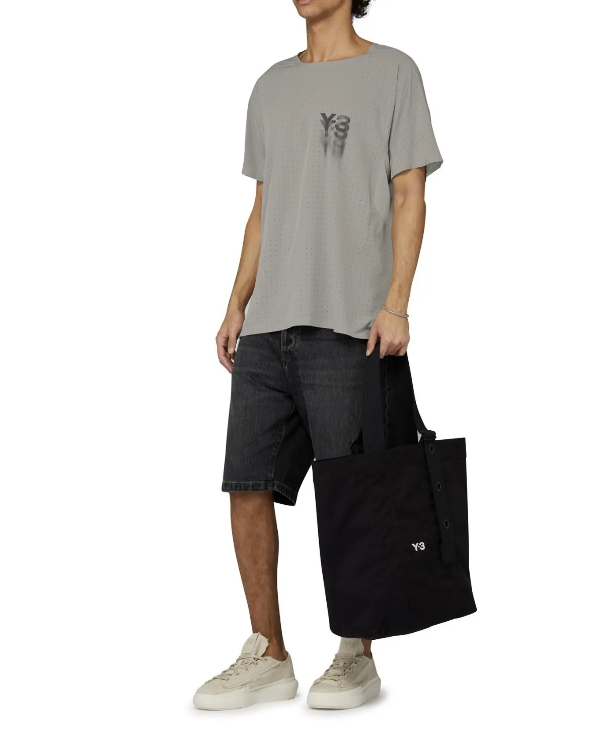 Y-3  |Crew Neck Collaboration Cotton Short Sleeves Logo Designers