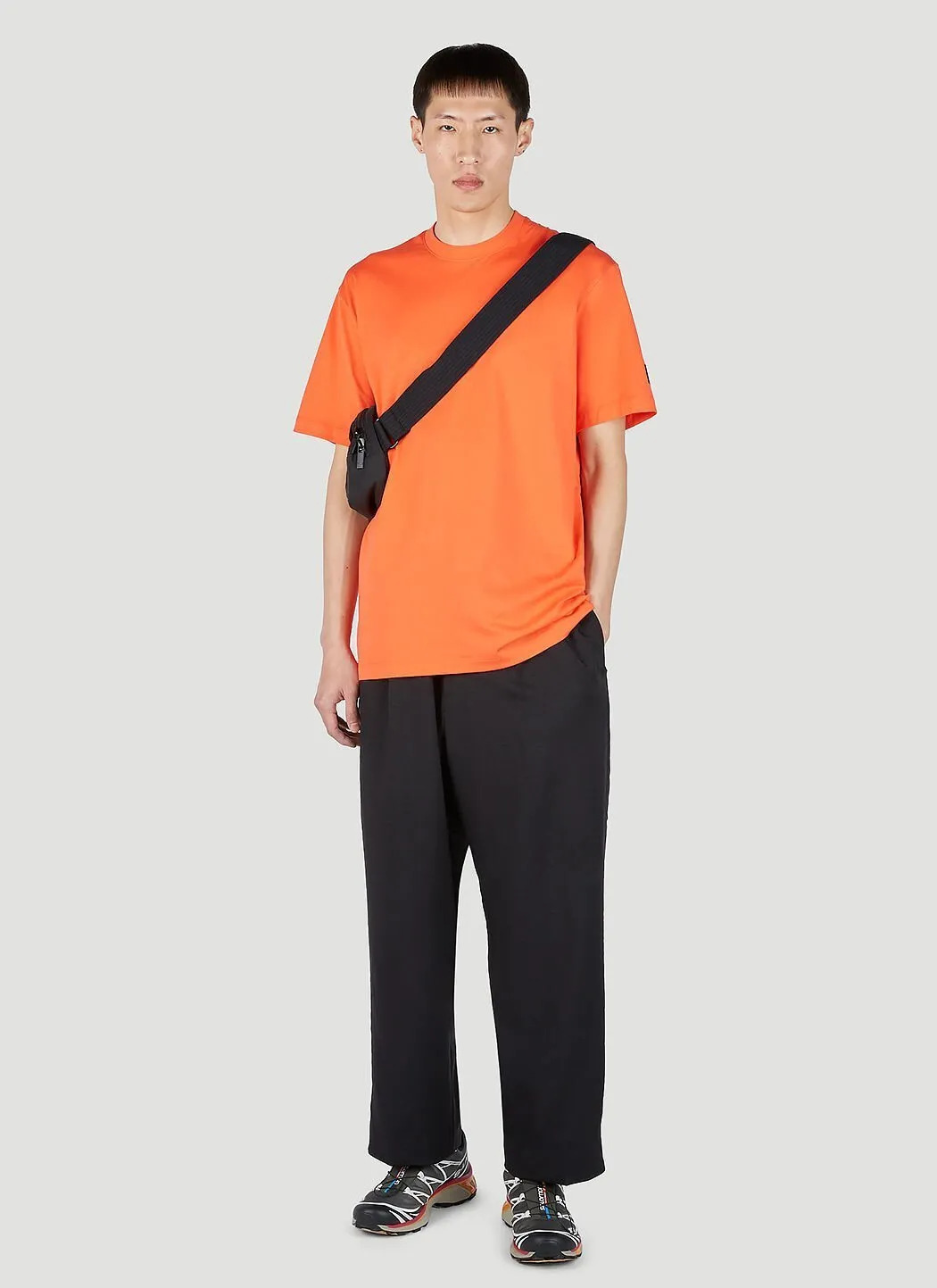 Y-3  |Crew Neck Street Style Cotton Short Sleeves Logo Designers