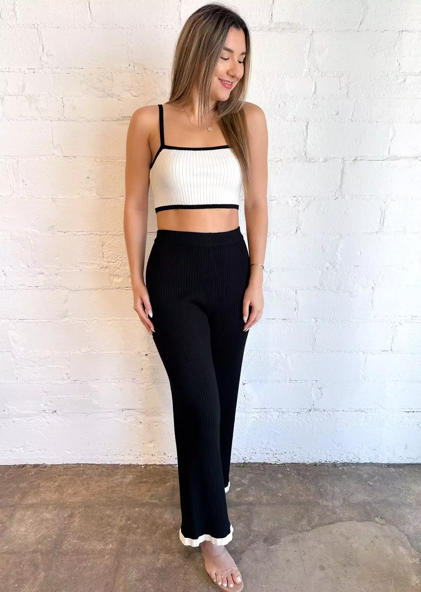 Yin Yang Sweater Rib Pants