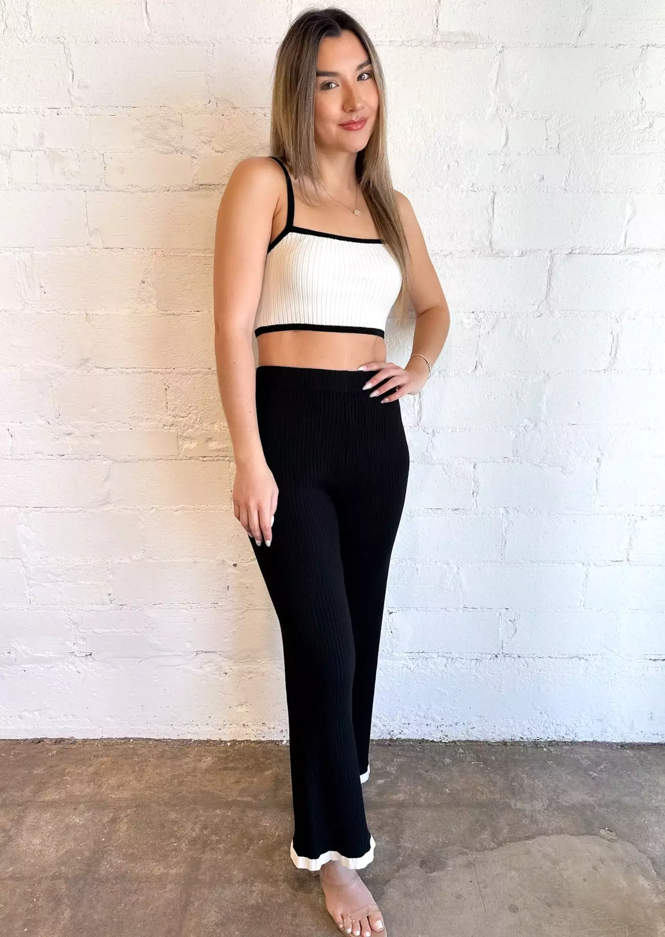 Yin Yang Sweater Rib Pants