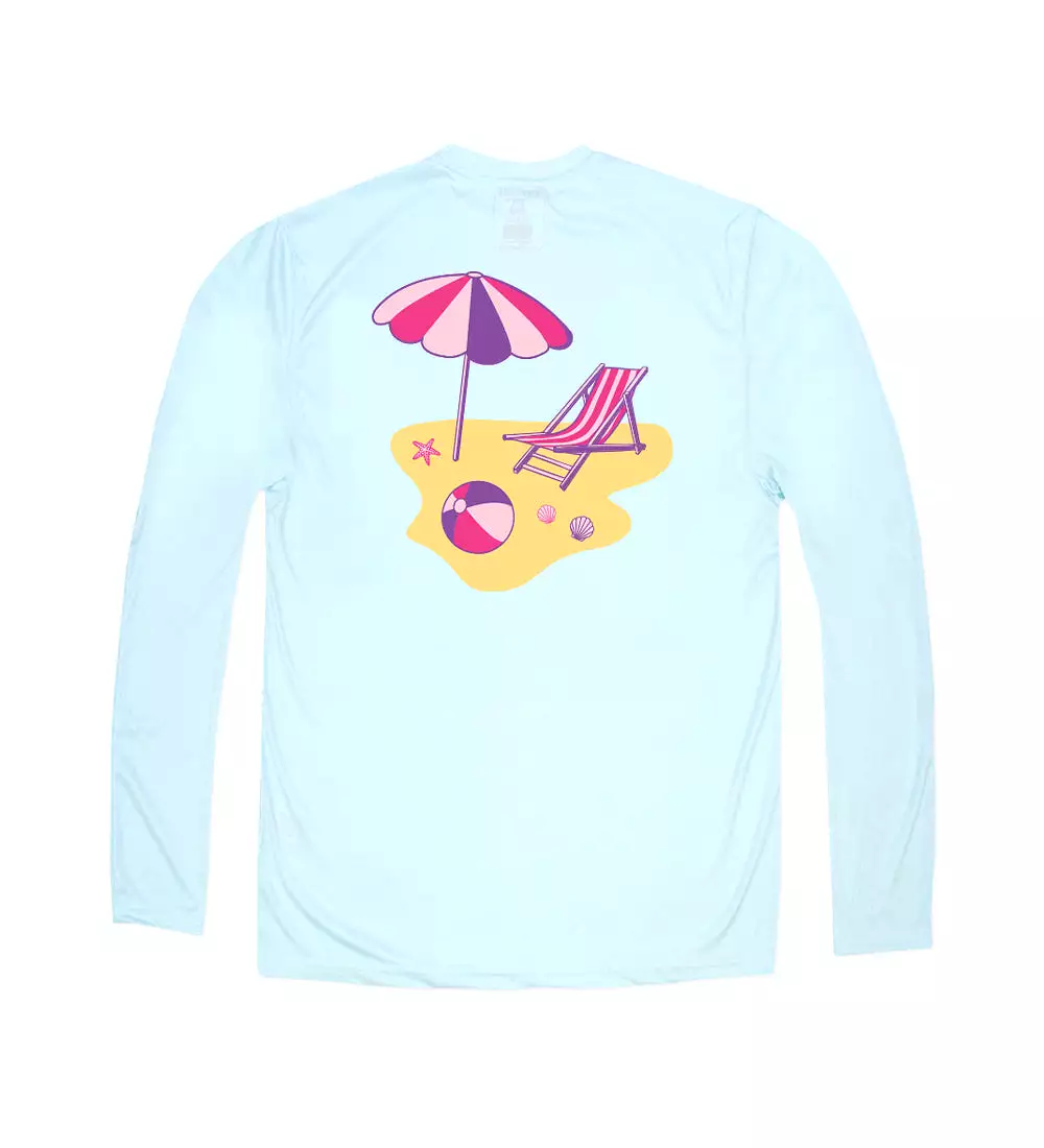 Youth Performance Beach Chair T-Shirt in Arctic Blue