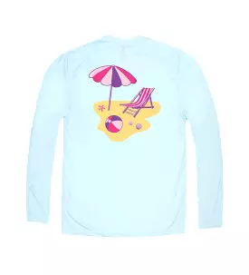 Youth Performance Beach Chair T-Shirt in Arctic Blue