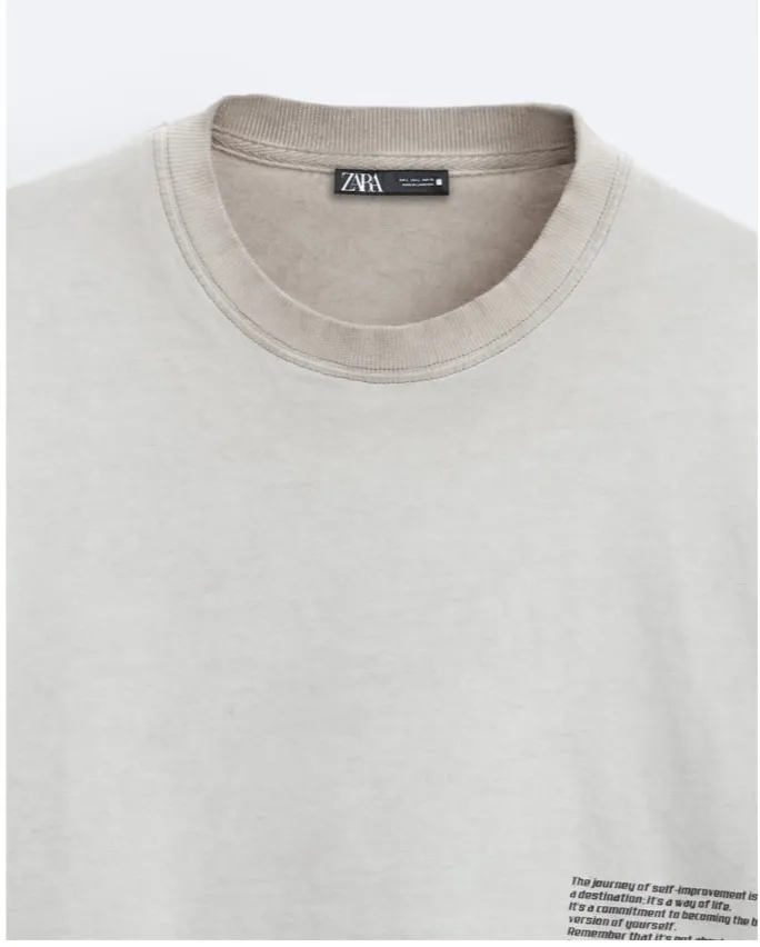 ZARA  |Cotton Short Sleeves T-Shirts