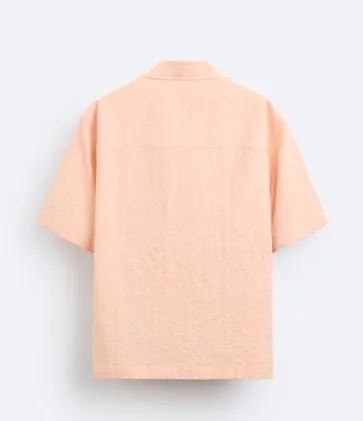 ZARA  |Plain Cotton Short Sleeves Shirts