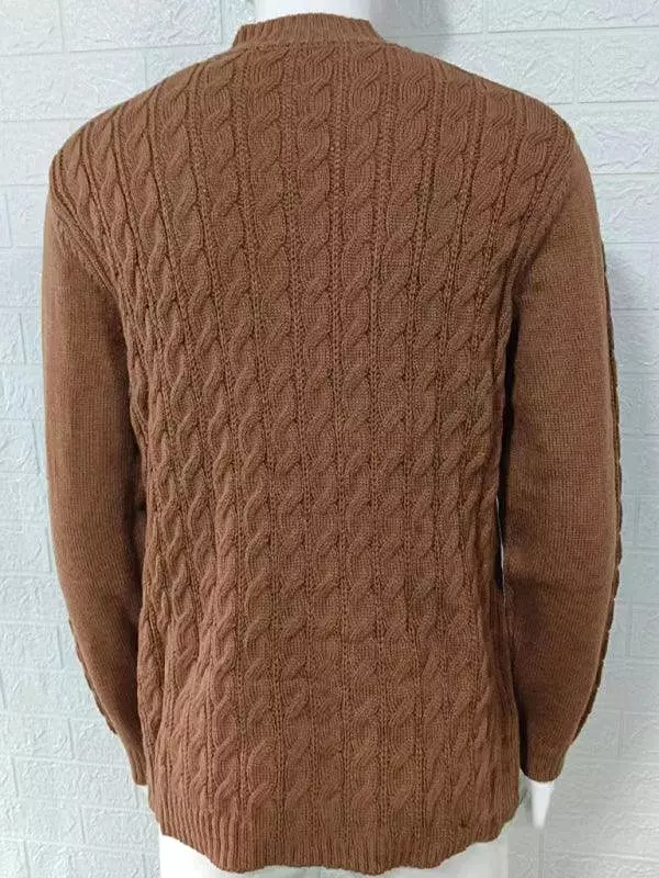 Zipper Half Turtleneck Men Sweater